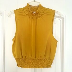 BCBGeneration Yellow Sleeveless Top Size S